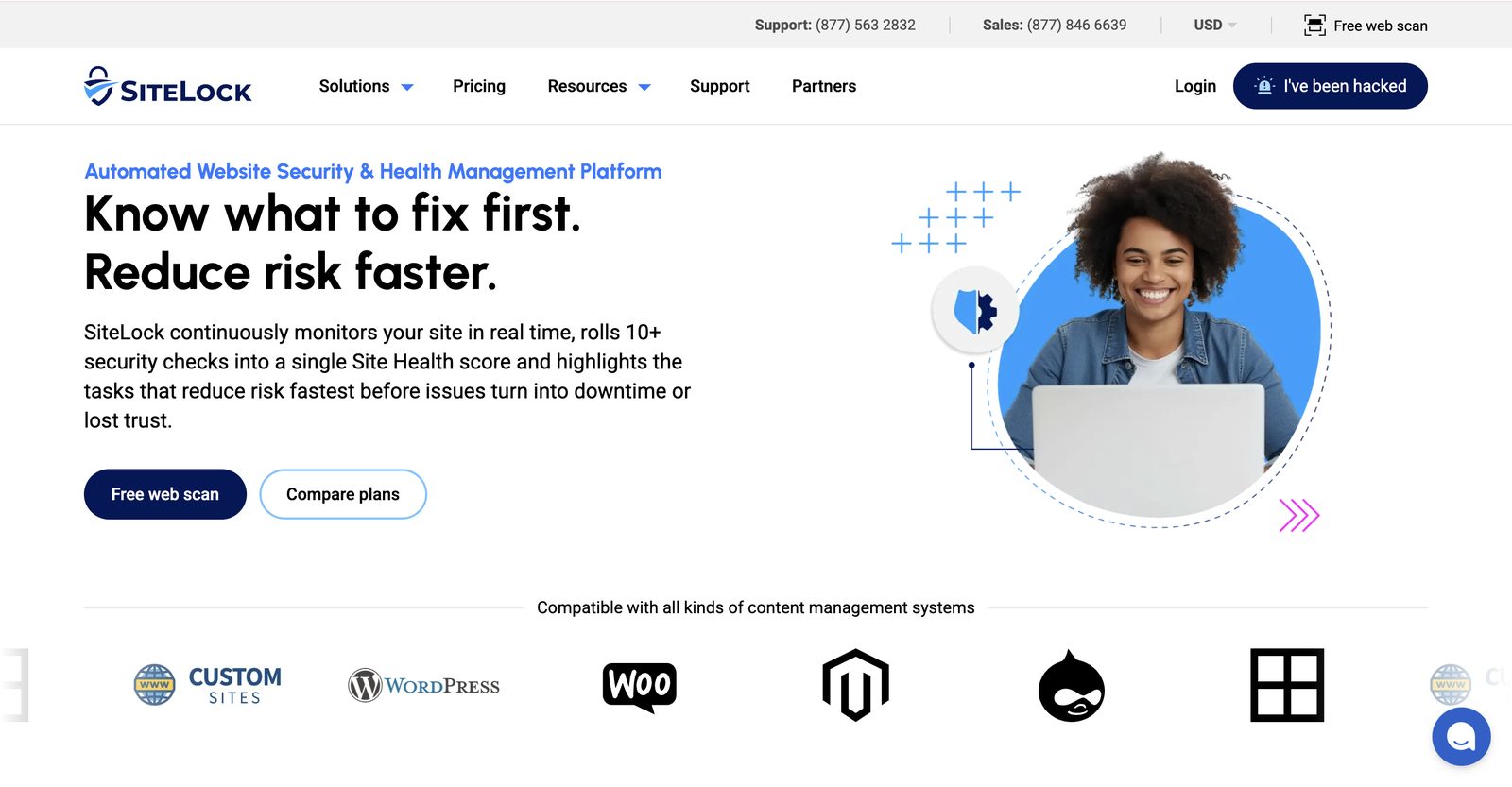 SiteLock homepage
