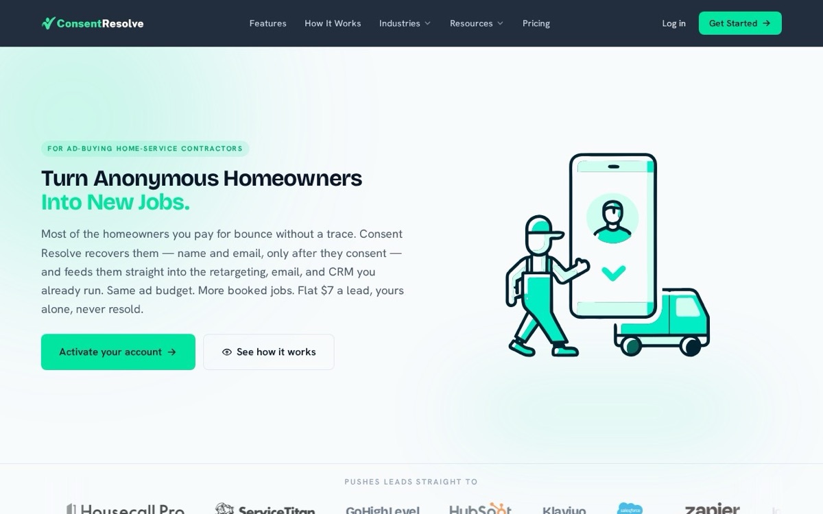 Consent Resolve website