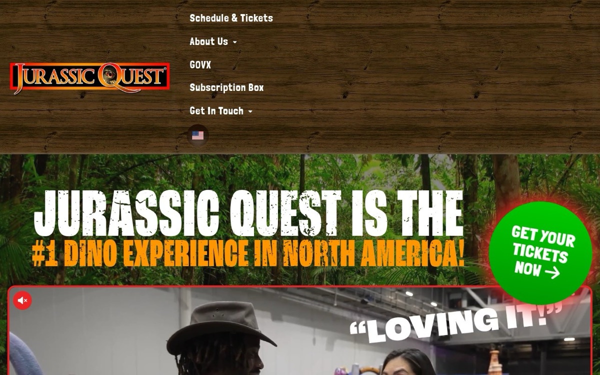 Jurassic Quest website