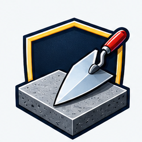 Concrete superhero crest logo concept