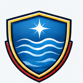 Pool Service superhero crest logo concept