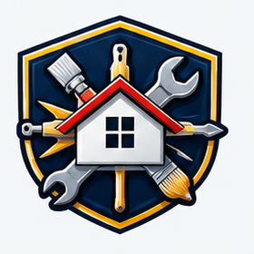 Home Services superhero crest logo concept